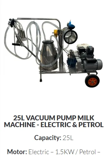 Vacuum Pump 25 L — Petrol & Electric · Single Point