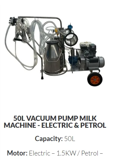 Vacuum Pump 50 L — Electric & Petrol · Double Point